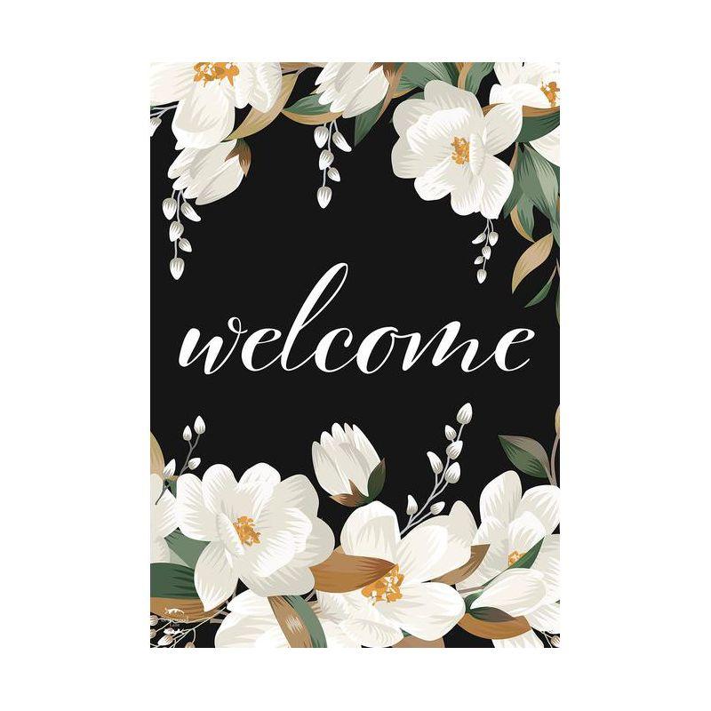 White Magnolias Spring Garden Flag Welcome Flowers 18" x 12.5" Briarwood Lane