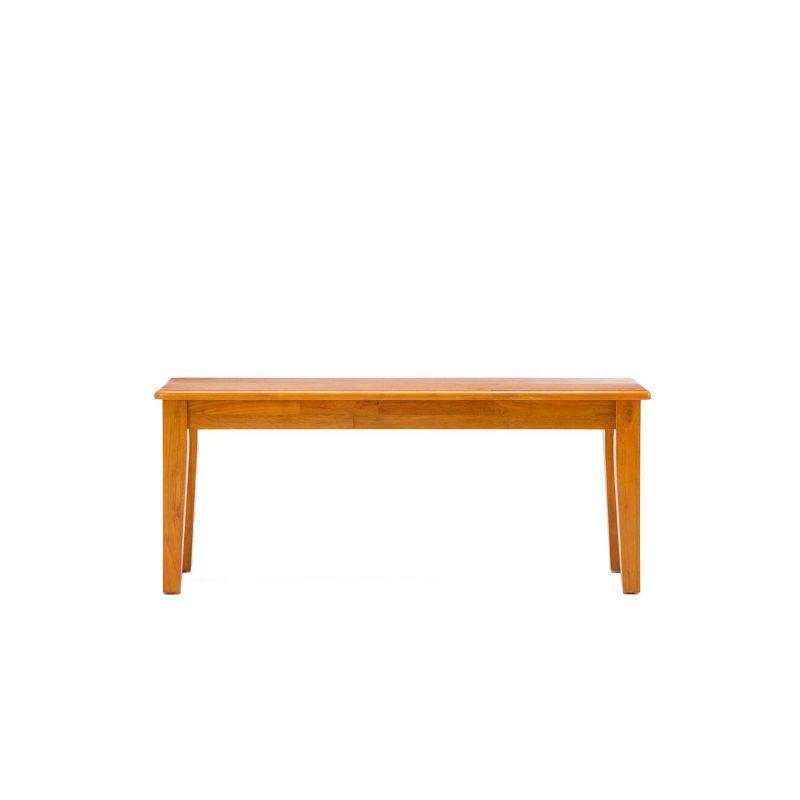 Shaker Wood Dining Bench Oak - Boraam: Rubberwood, Sustainable, Rectangle, Unupholstered