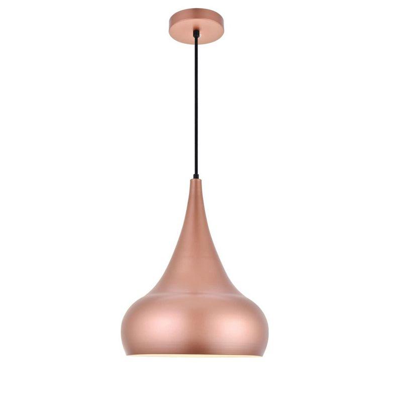 Elegant Lighting Circa Collection Pendant D11.5in H15in Lt:1 Black Finish