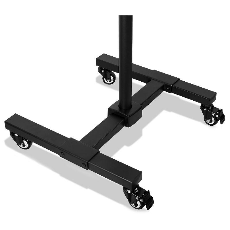 Mount-It! Height Adjustable Mobile TV Stand with Locking Wheels, Rolling Cart for 13" - 42" Flat Panel LCD LED Screens, VESA Compatible up to 200mm