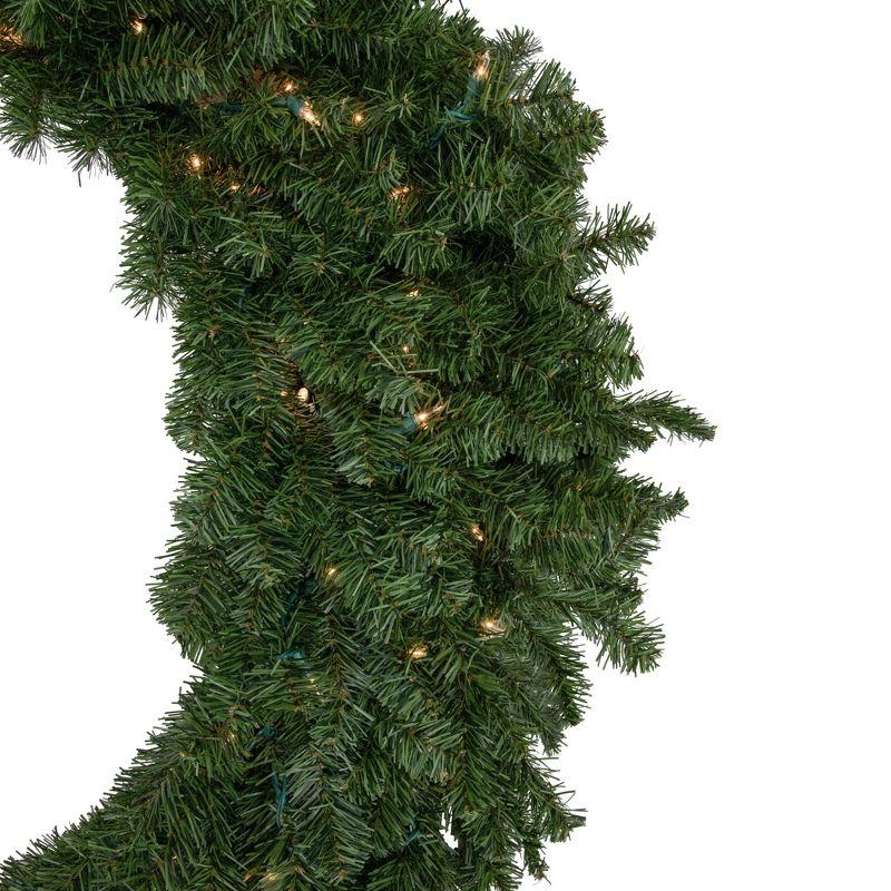 Northlight 48" Prelit Canadian Pine Artificial Christmas Wreath - Clear Lights