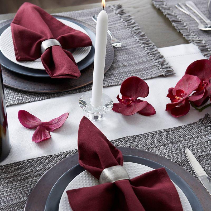 Gray Fringe Variegated Placemats (Set Of 6) - Design Imports