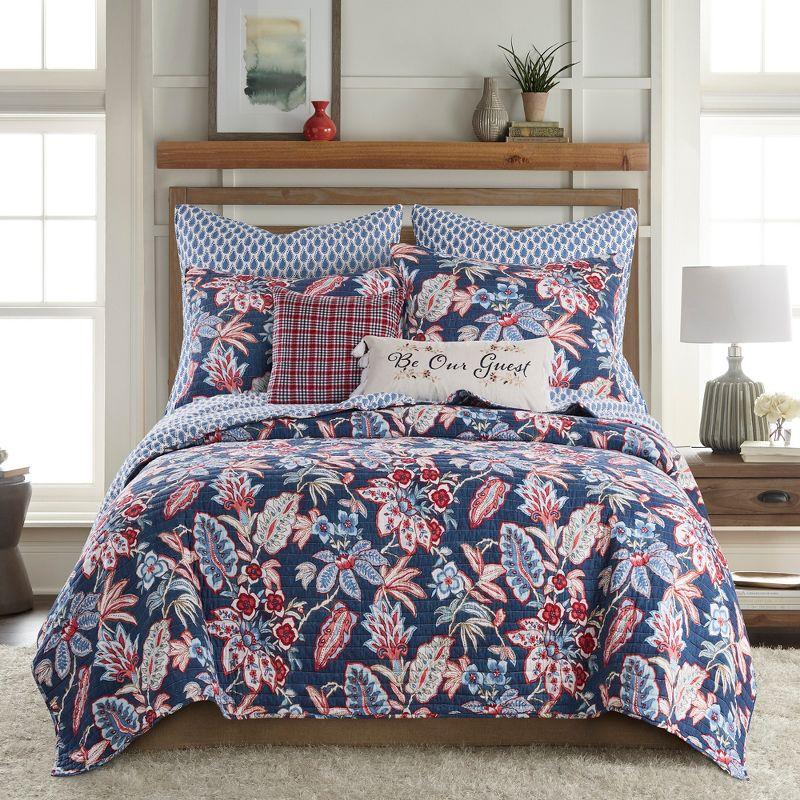 Americana Plaid Stitched Decorative Pillow - Levtex Home