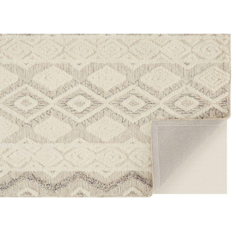 Anica Transitional Geometric Ivory/Taupe/Gray Area Rug