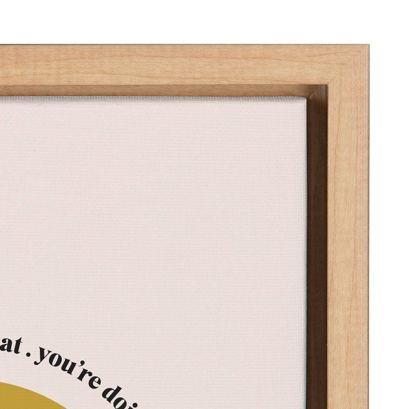 18" x 24" Sylvie Your Doing Great Framed Canvas by Duchess Plum Natural - Kate & Laurel All Things Decor