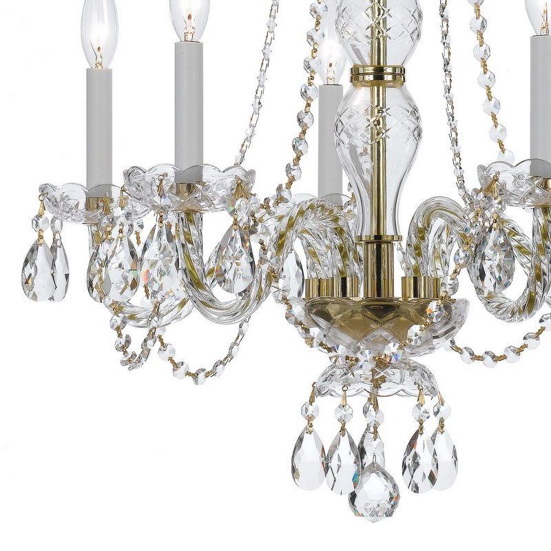 Crystorama Lighting Traditional Crystal 5 - Light Chandelier in  Polished Brass