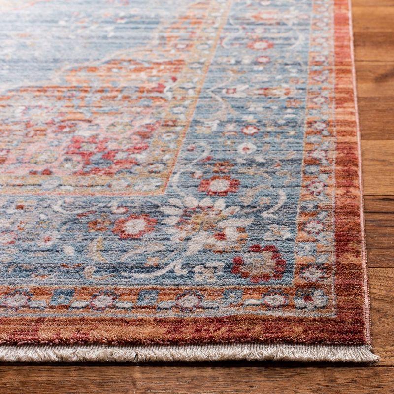Aurelia Blue and Beige Hand-Knotted Wool Blend 8' x 10' Area Rug