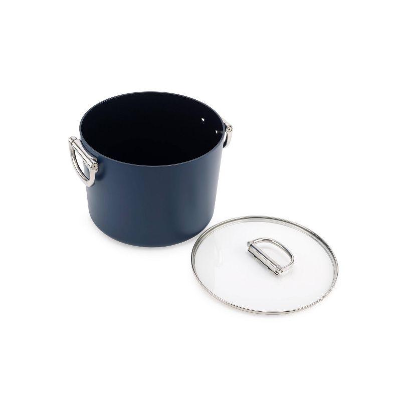 Joseph Joseph Joseph Joseph Space Ceramic Non-Stick 8.5 Qt. Stock Pot with Folding Handles and Lid