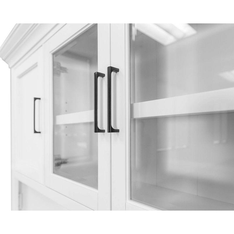 Modern Wood Hutch Fully Assembled White - Abby Collection - Martin Furniture