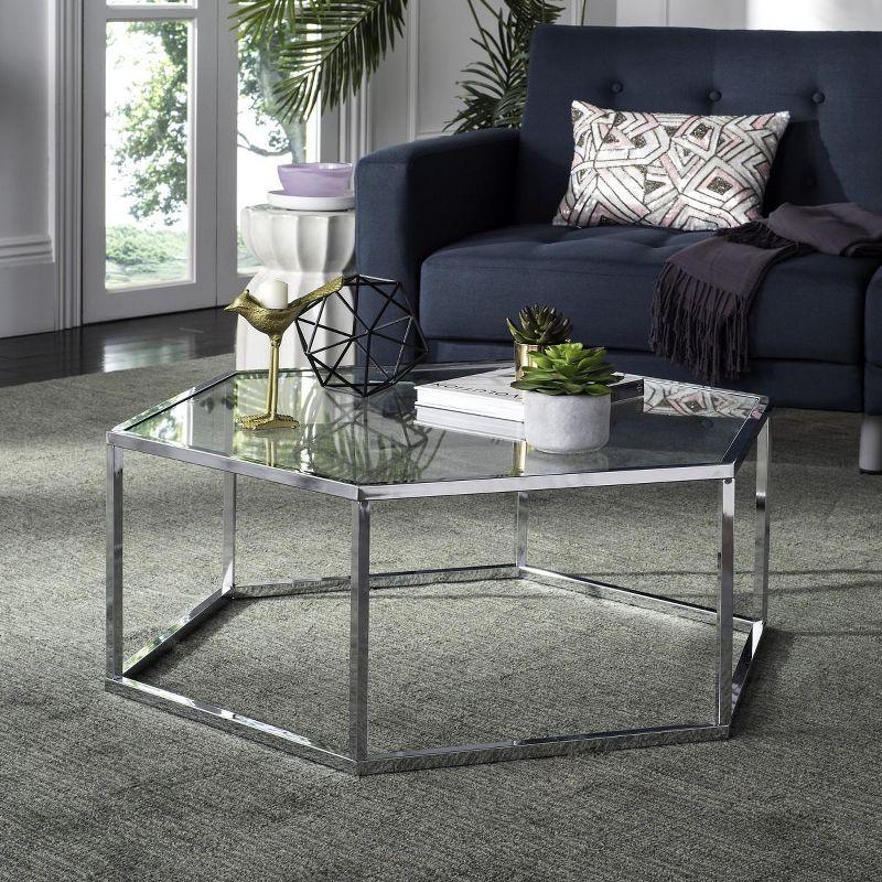 Eliana Coffee Table - Chrome - Safavieh