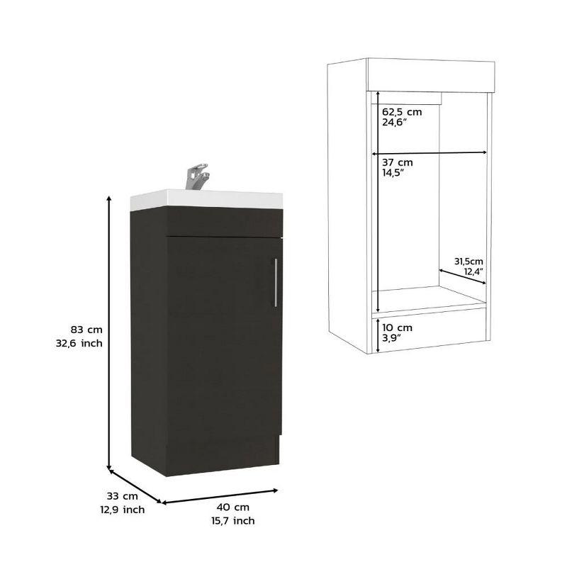 Depot E-Shop Bathroom Vanity, Single Door Cabinet