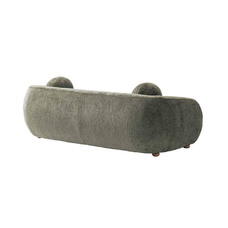 Manhattan Comfort 85.8" Tribeca Modern Chenille Upholstered Sofa Olive Green