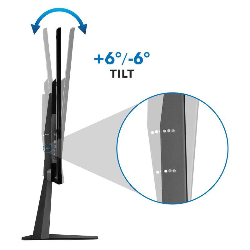 Mount-It! Height Adjustable Tabletop TV Stand Base with Tilt Function | Fits Most 32 to 70 Inch TVs