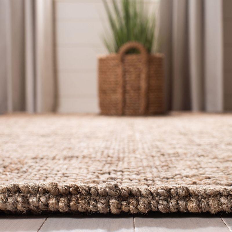 Hand-Knotted Coastal Charm Gray Jute 6' x 9' Area Rug