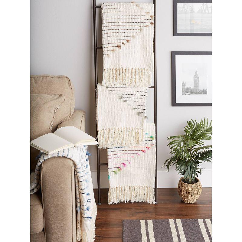 50"x60" Diamond Cut Throw Blanket Black/Gray - Design Imports