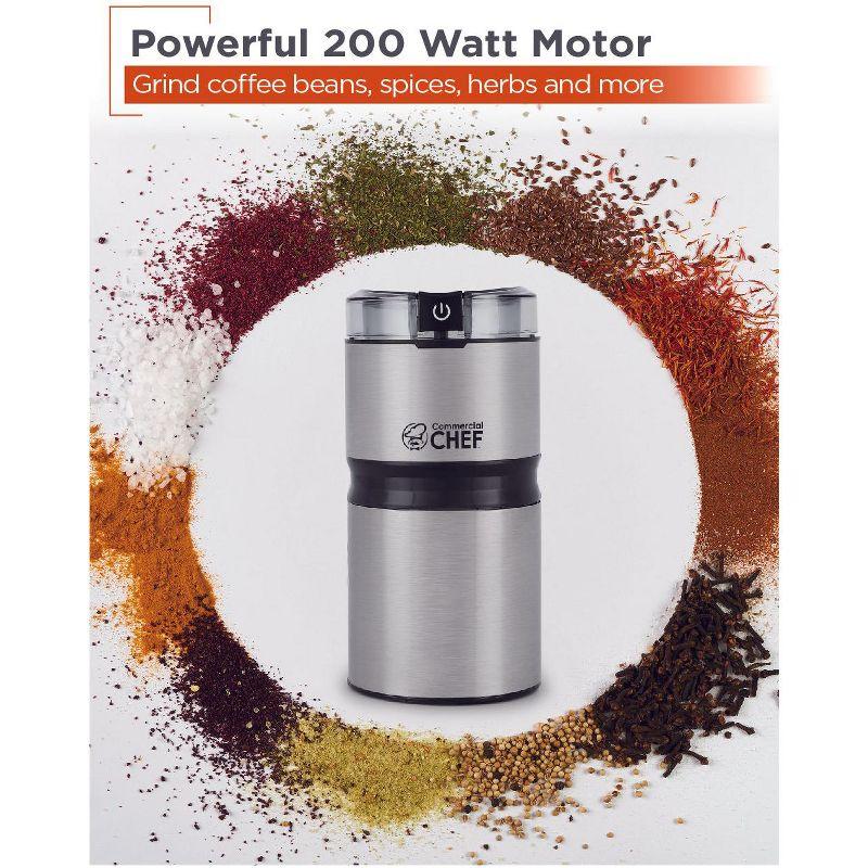 Commercial Chef Commercial Chef Stainless Steel Electric Blade Coffee Grinder