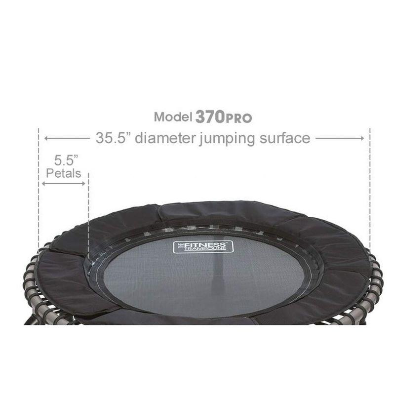 JumpSport 370 PRO Indoor Heavy Duty Lightweight 39-Inch Fitness Trampoline, Black