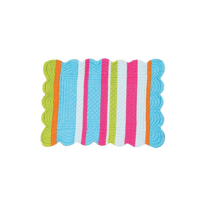 C&F Home Merritt Island Coastal Sea Life Cotton Quilted Rectangular Reversible Placemat Set of 6