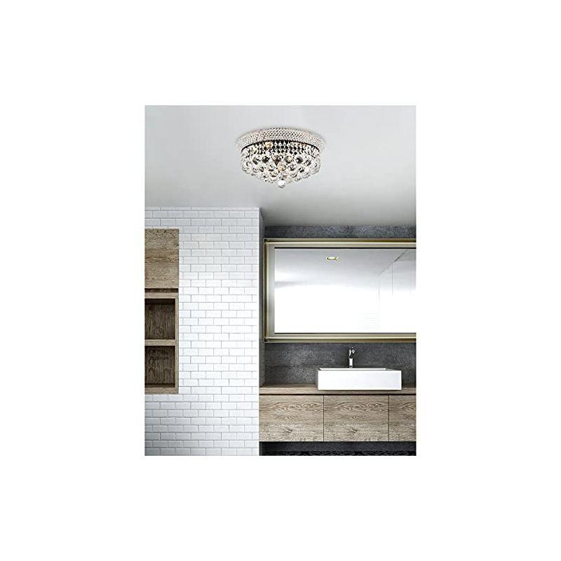 Elegant Lighting Primo 16 inch black flush mount