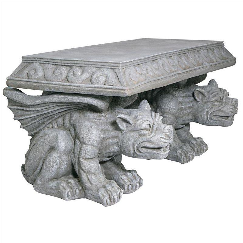 Gargoyle Resin Outdoor Bench