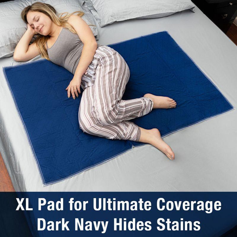 Inspire Waterproof Mattress Protector, Dark Colored to Hide Stains, Extra Large 34 x 54 – Quilted, Bed Pad for Incontinence Washable 2 Pack