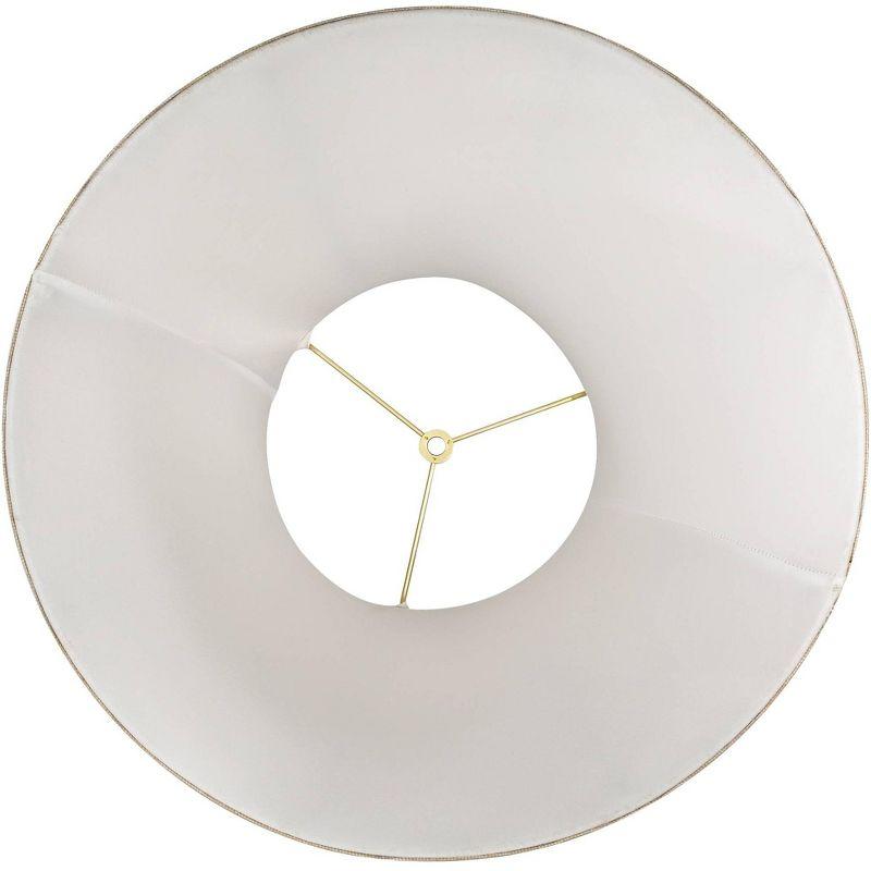 Springcrest Set of 2 Bell Lamp Shades Beige Large 9" Top x 19" Bottom x 12.5" High Spider with Replacement Harp and Finial Fitting