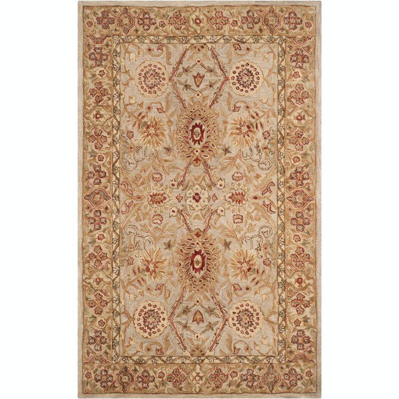 Anatolia AN516 Hand Tufted Indoor Area Rug - Grey Beige/Sage - 4'x6' - Safavieh