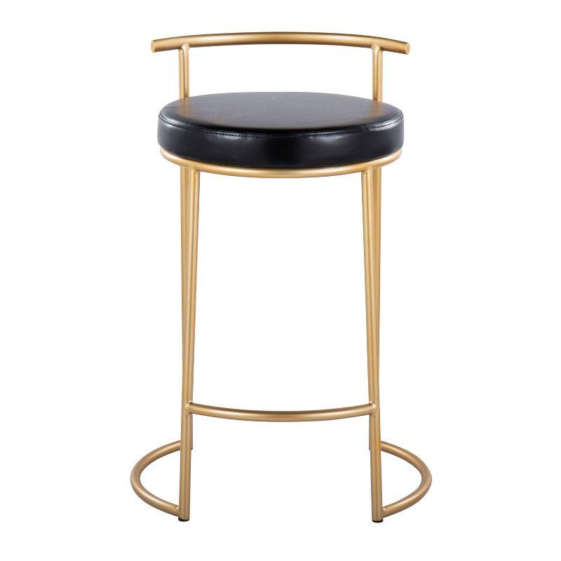 Set of 2 Round Fuji Counter Height Barstools - LumiSource