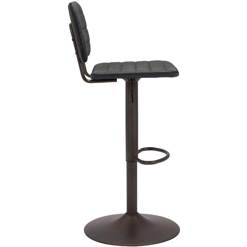 Zuo Holden Barstool Vintage Black & Dark Bronze