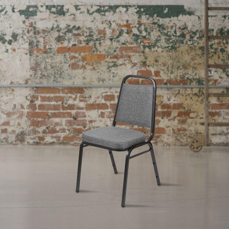 Gray Fabric and Metal Stacking Banquet Chair