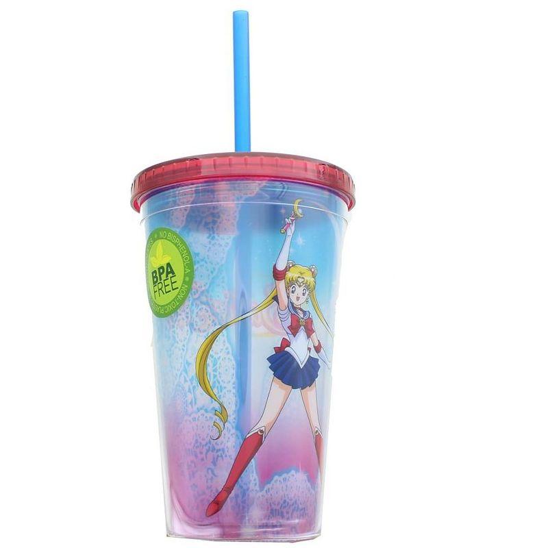 Just Funky Sailor Moon Lace 16oz Carnival Cup w/ Lid & Straw