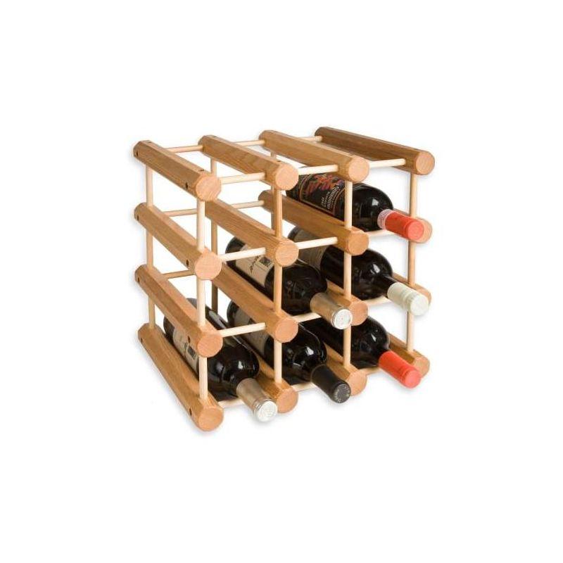 J.K. Adams Ash Wood 12-Bottle Wine Rack, Natural