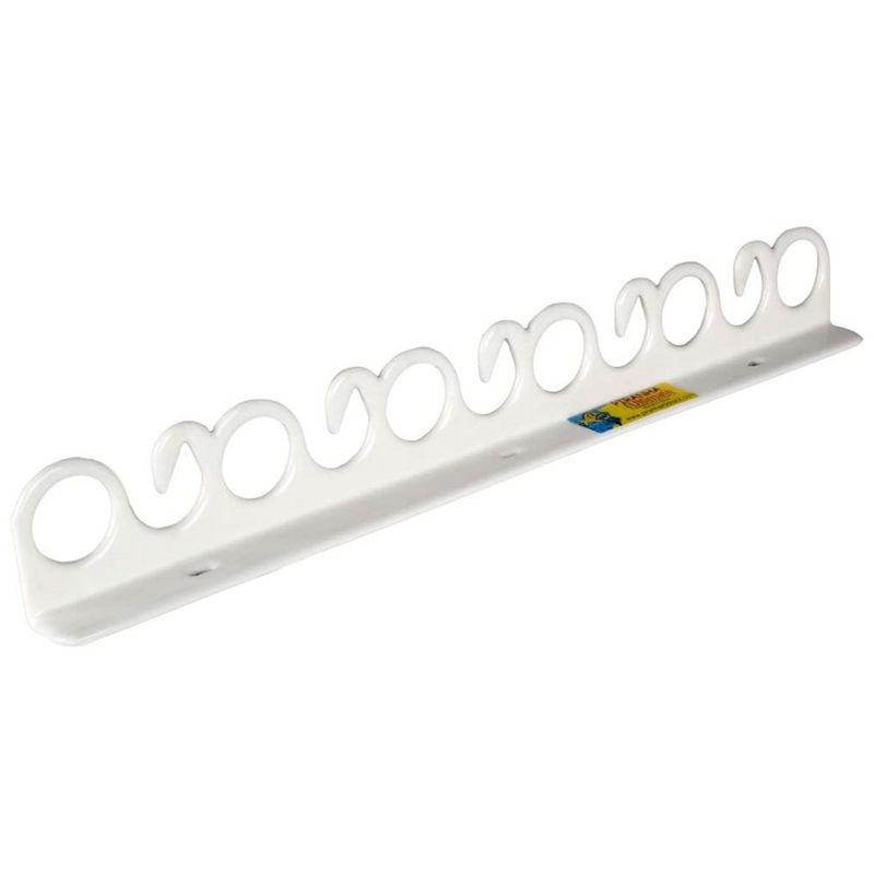 Piranha FD011 Original Vinyl Coated Steel Indoor Outdoor Compact Overhead and Wall Mount Fishing Rod Rack with Installation Hardware, Holds 11 Rods