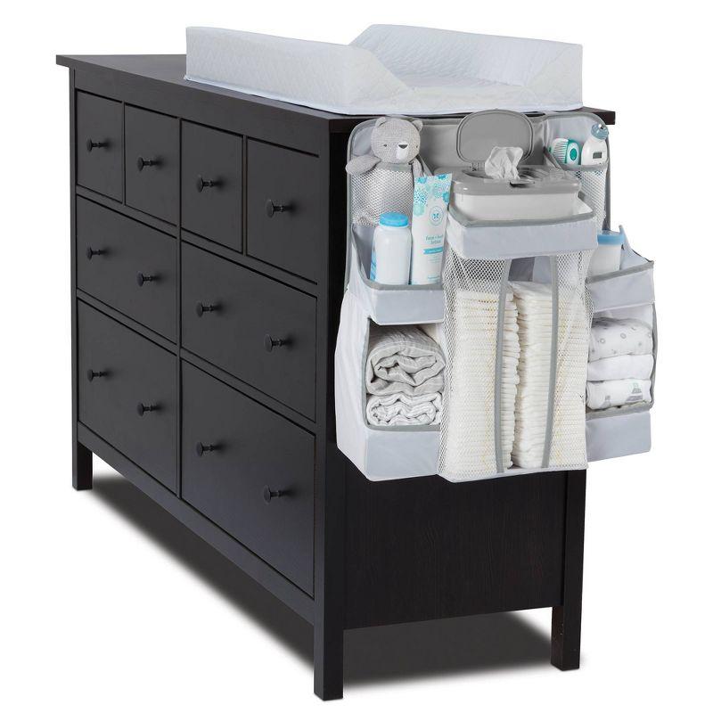 L.A. Baby Diaper Caddy and Nursery Organizer for Baby's Essentials - White