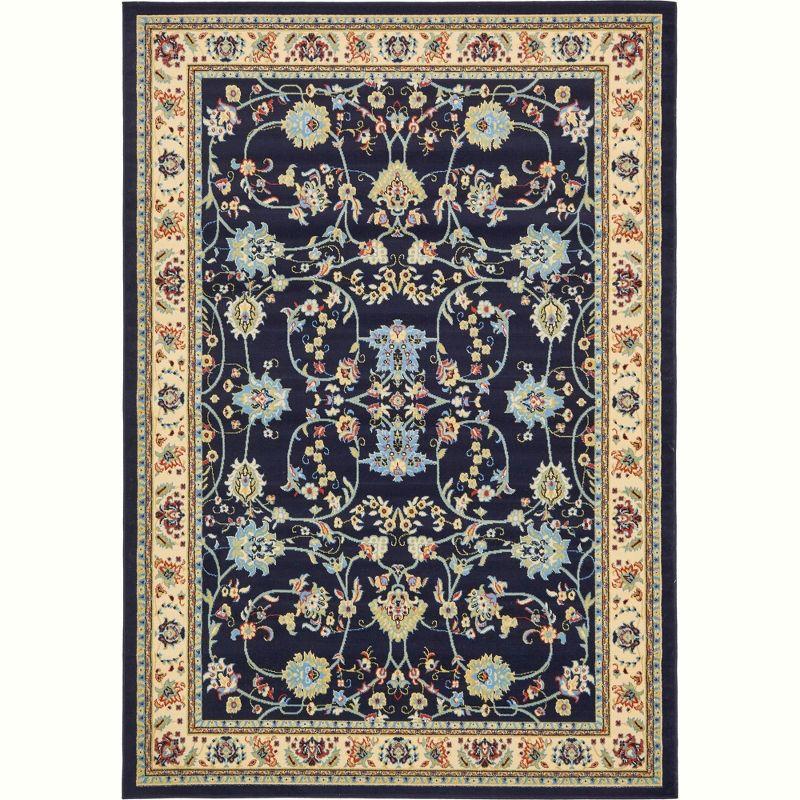 Unique Loom 7' 1 x 10' 0 Sialk Hill Washington Navy Blue Area Rug