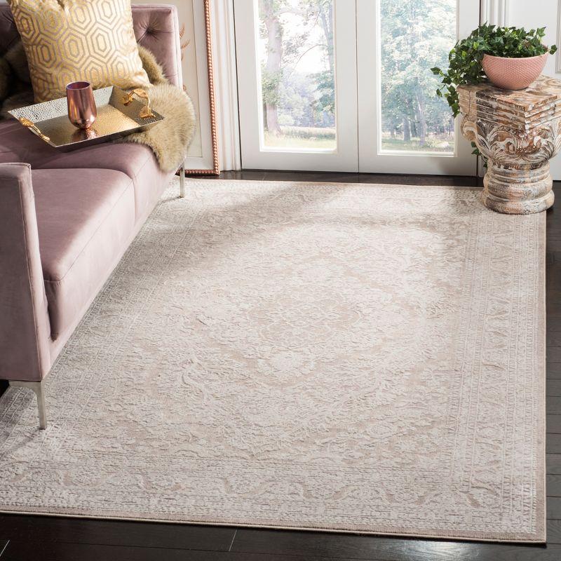 Elegant Floral Charm 9' x 12' Hand-Knotted Area Rug in Gray