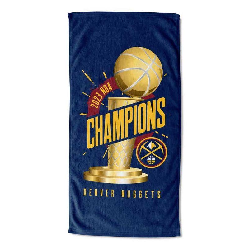 NBA Denver Nuggets 2023 Champions Blue Cotton Beach Towel