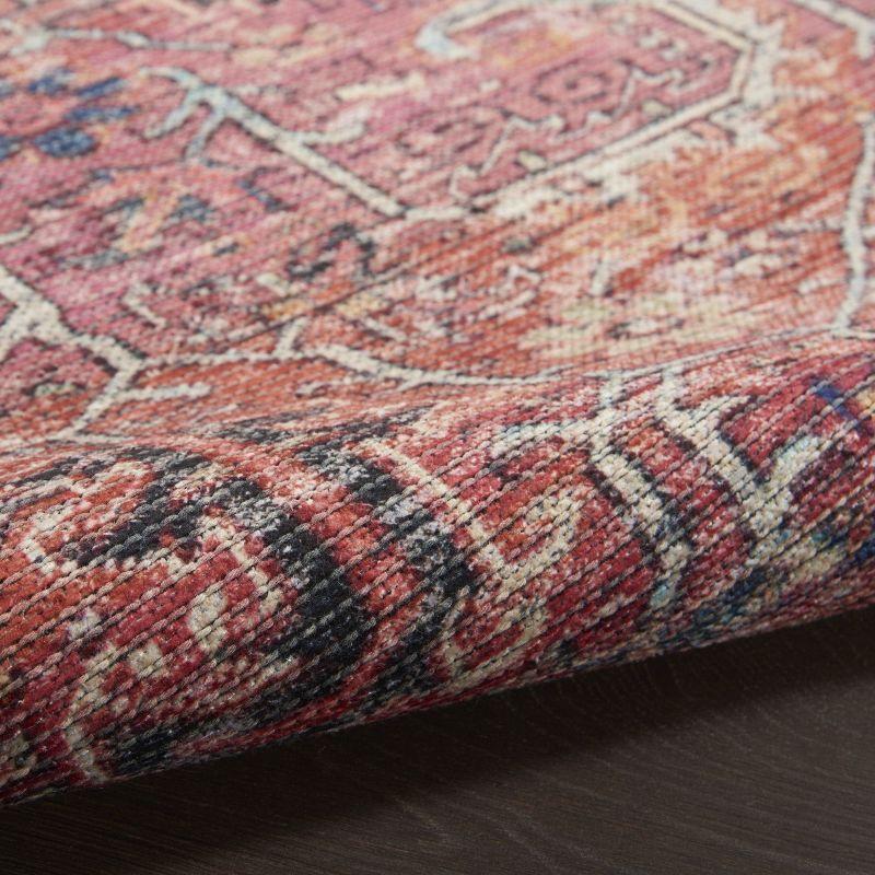 Bungalow Rose Machine Washable Oriental Red Area Rug