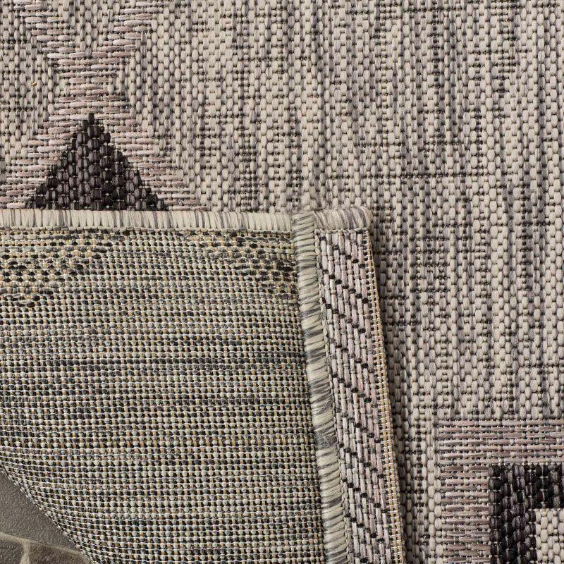 Courtyard CY8533 Power Loomed Indoor/Outdoor Area Rug - Grey/Black - 8'x11' - Safavieh.