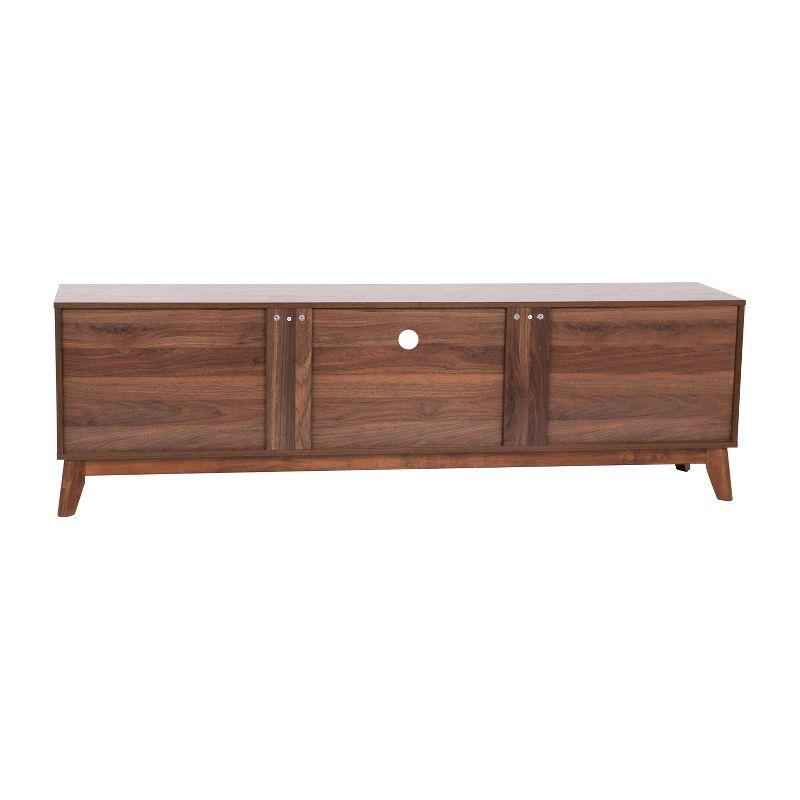 Flash Furniture Hatfield Mid-Century Modern TV Stand for up to 64 inch TV's - Media Center with Adjustable Center Shelf and Dual Soft Close Doors