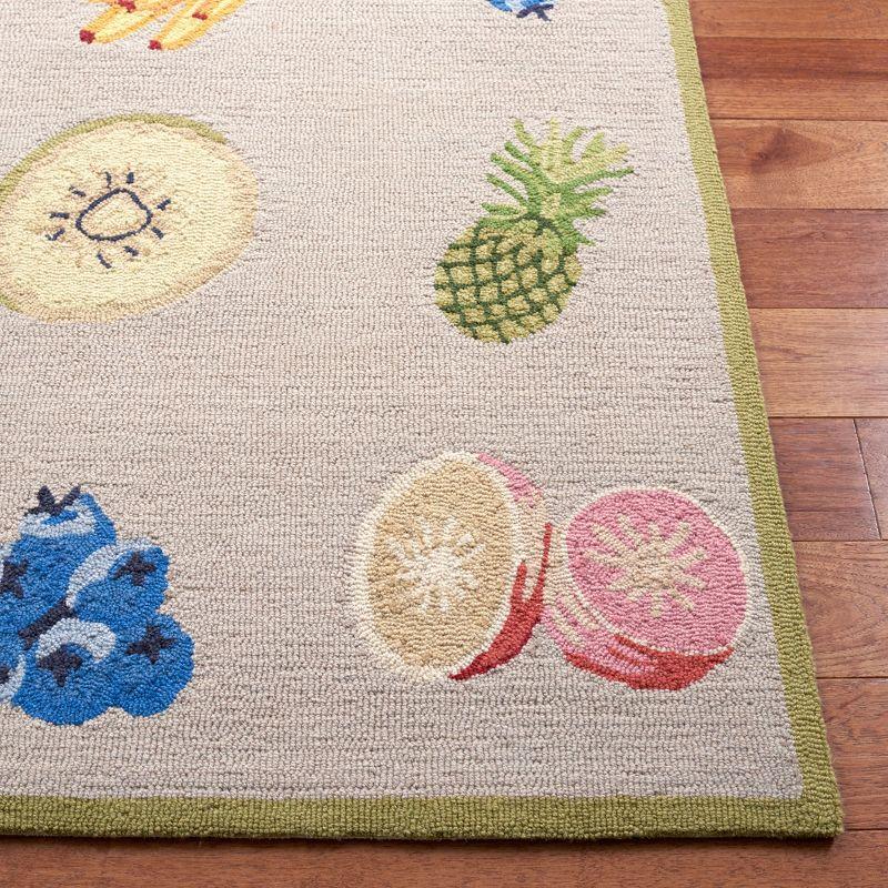 Handmade Stone Floral Wool Tufted Area Rug 1'8" x 2'6"