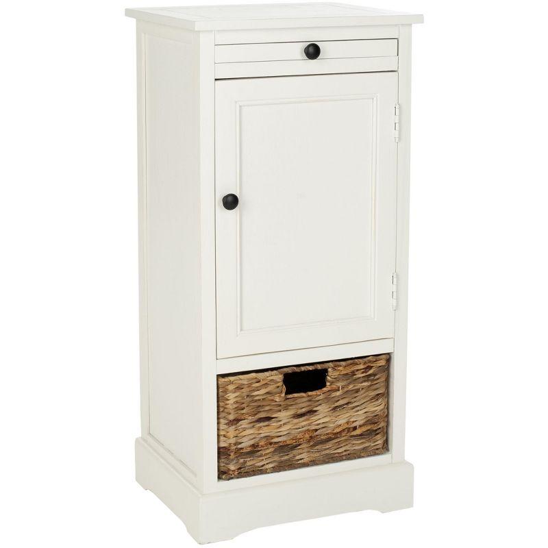 Raven Storage Unit - AMH5703 - Distressed Cream - Safavieh Couture