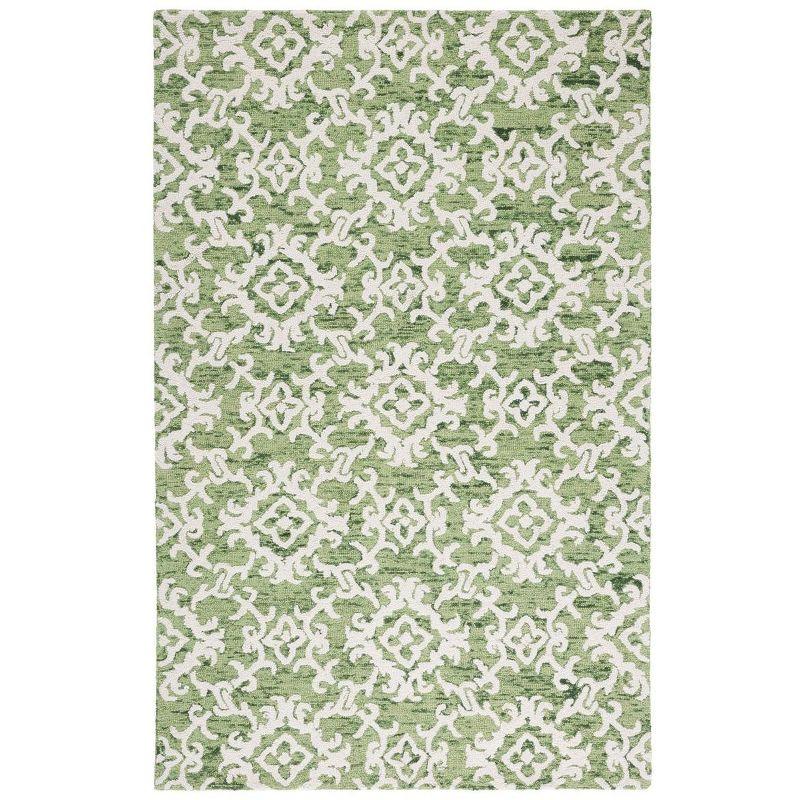 Blossom BLM104 Hand Tufted Area Rug - Green/Ivory - 8'x10' - Safavieh.
