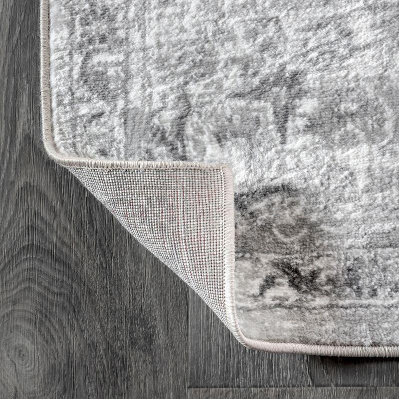 3'x5' Modern Persian Vintage Area Rug, Light Grey - JONATHAN Y