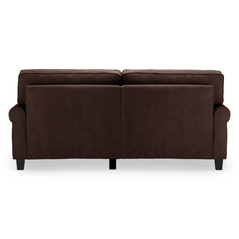 Serta Copenhagen 78" Rolled Arm Sofa, Easy Care Fabric, Soft Pillow Back, Pocket Coil Seat Cushions