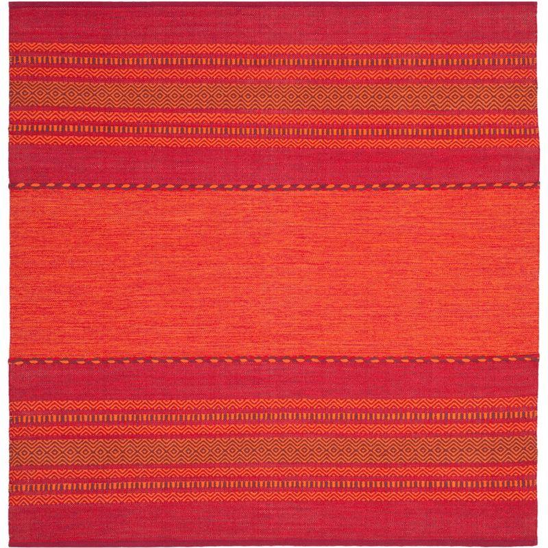 Montauk MTK215 Hand Woven Area Rug - Orange/Red - 6'x6' - Safavieh.