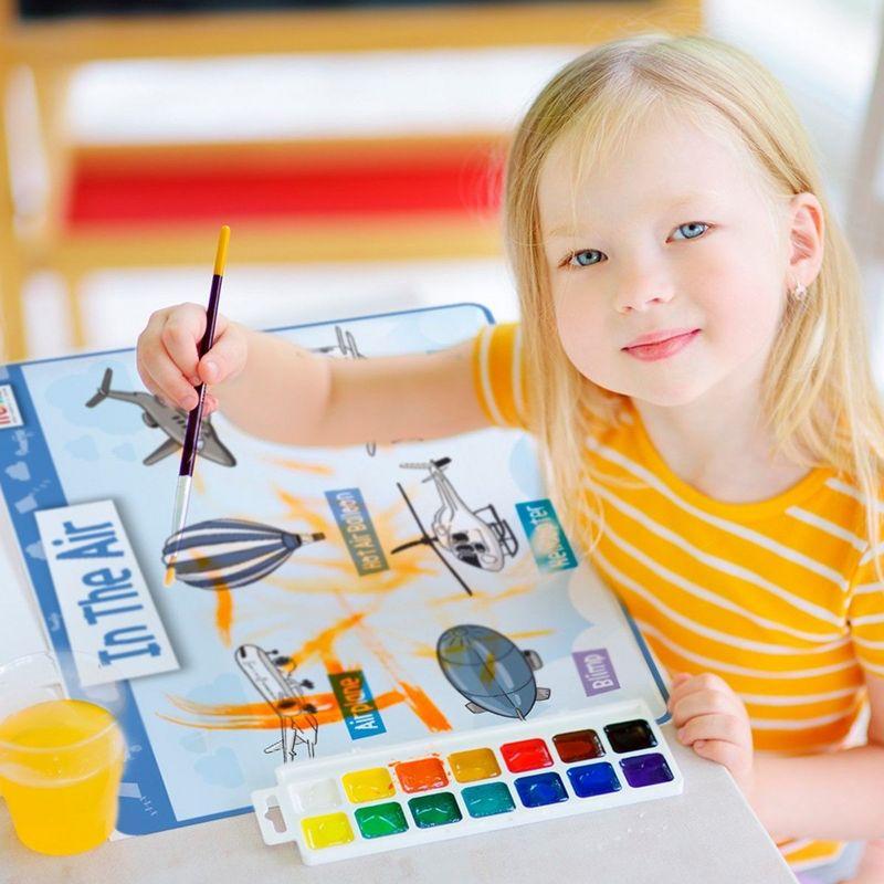 merka Kids Placemat Educational Placemats For Toddlers Kids Placemats For Dining Table Set Of 4 Wipeable Silicone