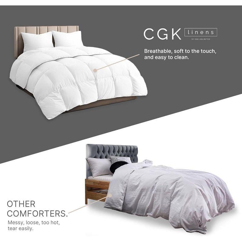 CGK Linens Premium Quality Goose Down Alternative Comforter - Warm & Lightweight