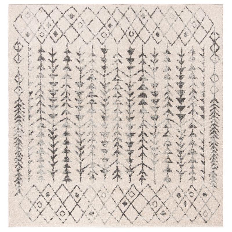 Tulum TUL262 Power Loomed Area Rug - Ivory/Grey - 5'x5' - Safavieh.
