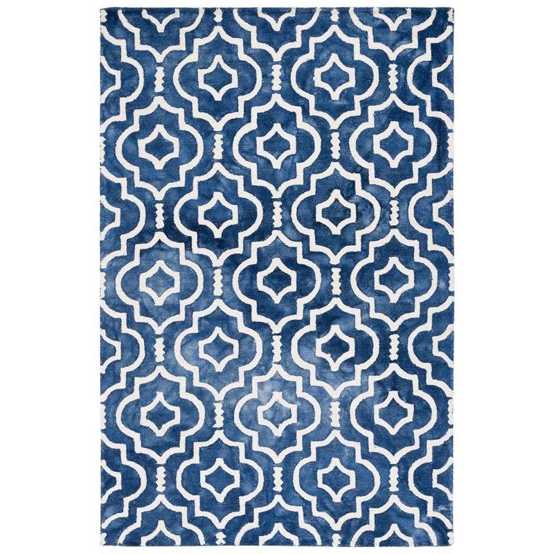 Dip Dye DDY538 Hand Tufted Indoor Area Rug - Navy/Ivory - 4'x6' - Safavieh